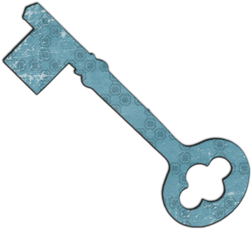key blue decorative