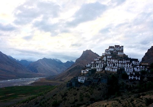 key monastery  spiti  himalayas