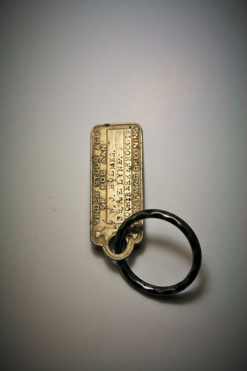 Key Ring With Metal Tag