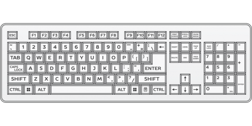 keyboard the keys on the keyboard typewriter