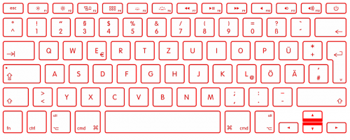 keyboard red leave