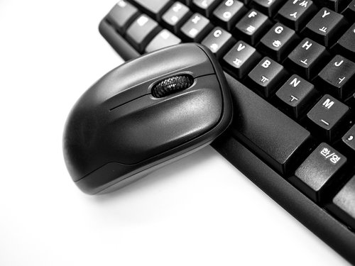 keyboard  mouse  black