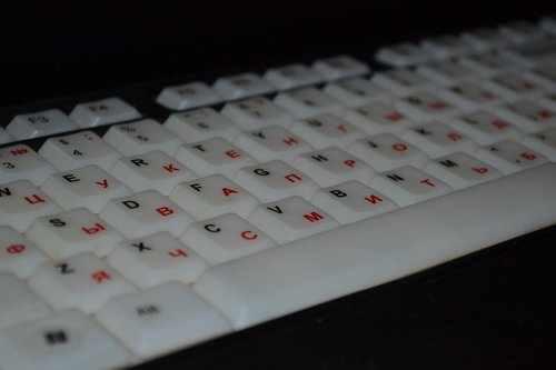 keyboard  russian letters  english letters