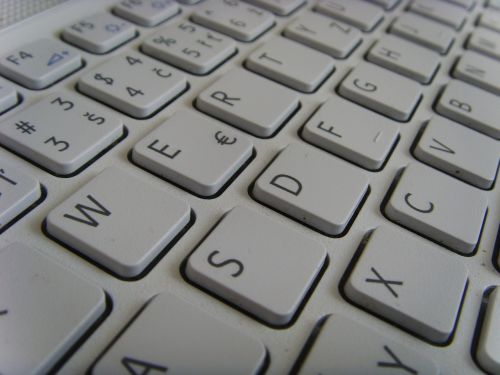 keyboard button white