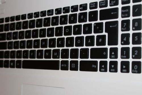 keyboard laptop letters