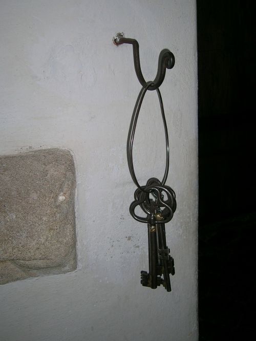 keychain antique lock keys
