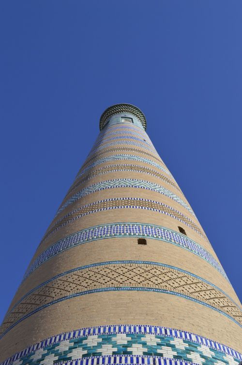 khiva tower blue