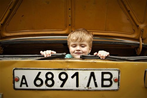 kid retro car vintage