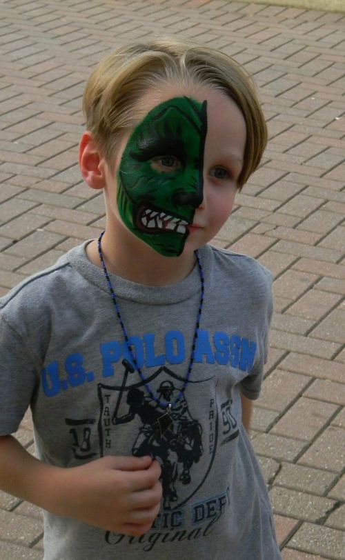 kids boy face painting