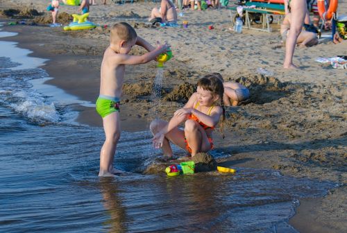 kids beach sandy beach