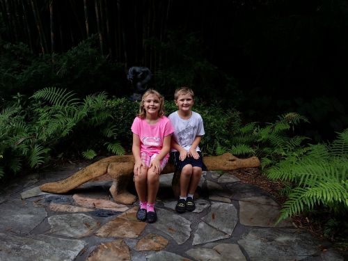 kids together alligator