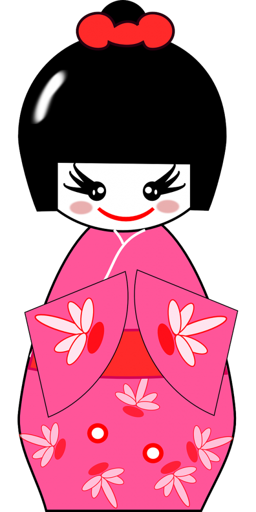 kimono puppet asian