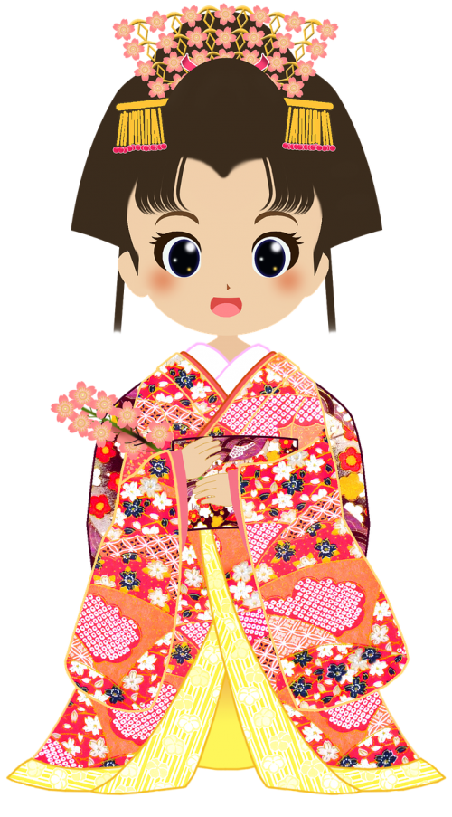 kimono cherry blossoms girls