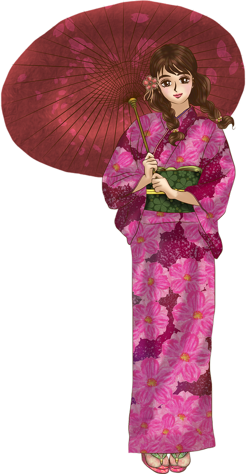 kimono  umbrella  japanese