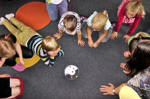 kindergarten children play
