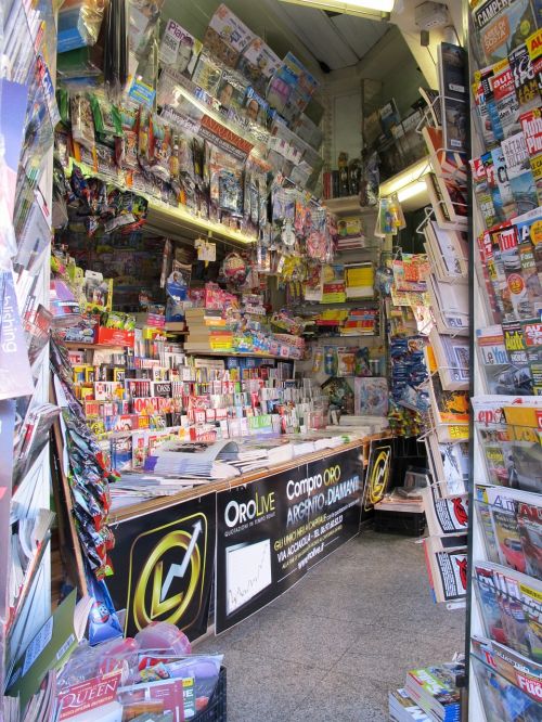 kiosk magazines booth