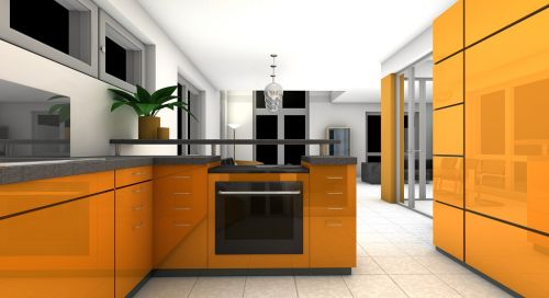 kitchen dining room rendering