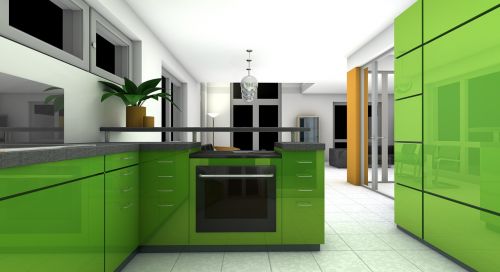 kitchen dining room rendering