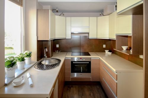 kitchen kitchenette apartment