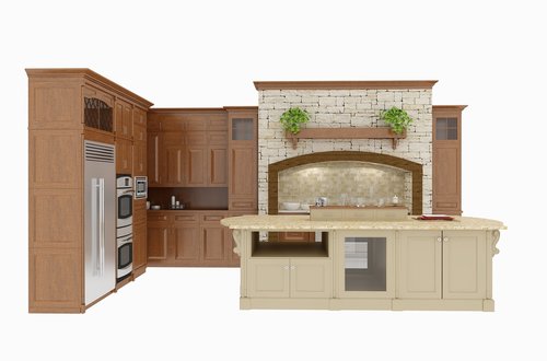 kitchen  render  3d