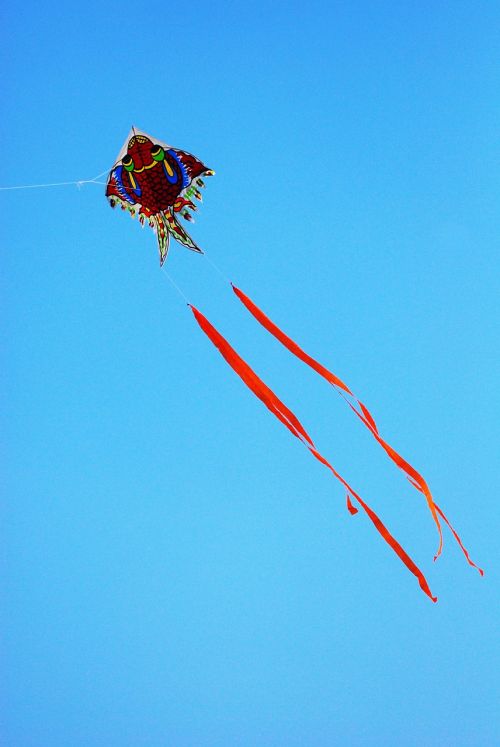 kite blue sky colorful