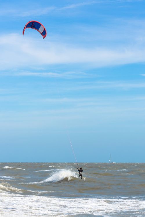 kite surfer wind sea