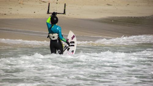 kite surfer kite surfing active