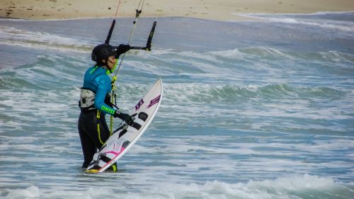 kite surfer kite surfing active