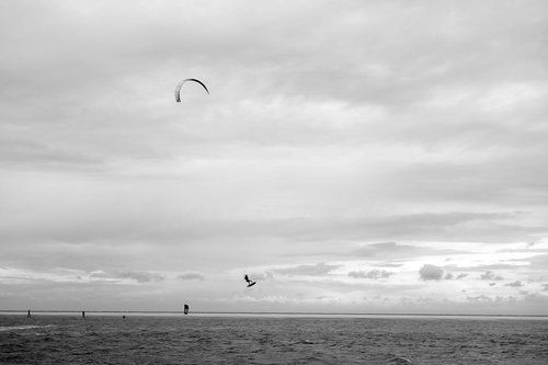 kite surfing  surf  north sea