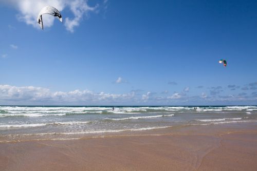 kitesurfer coast beach