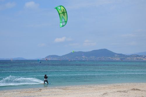 kitesurfing beach sea