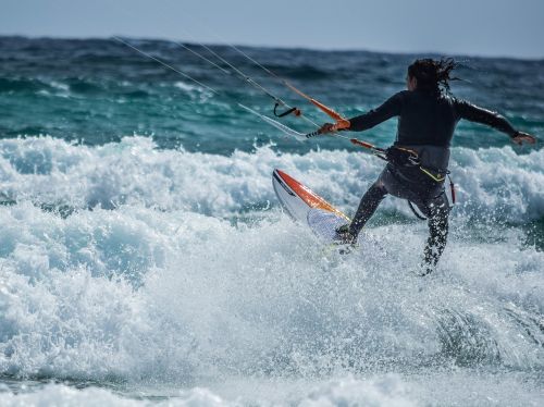 kitesurfing skill action