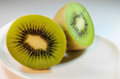 kiwi  plate  white