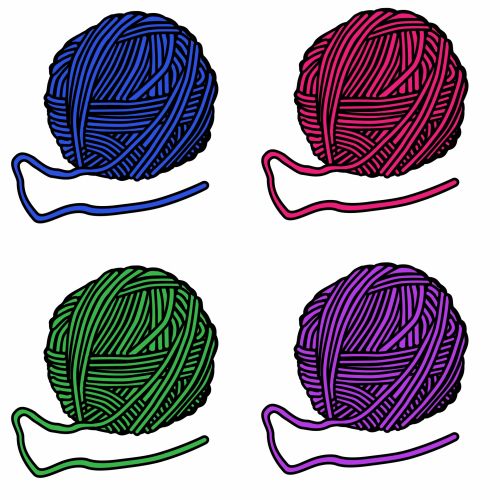 Knitting Yarn Illustration