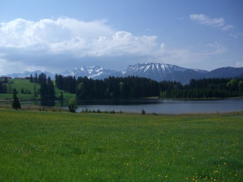 koeglweiher allgäu mountain panorama