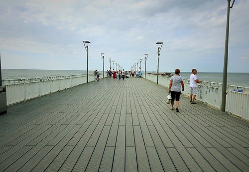 kołobrzeg  the pier  sea