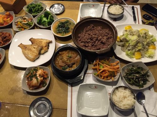 korean dinner meal fish asian