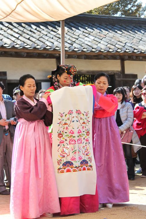 korean traditional wedding bride marriage