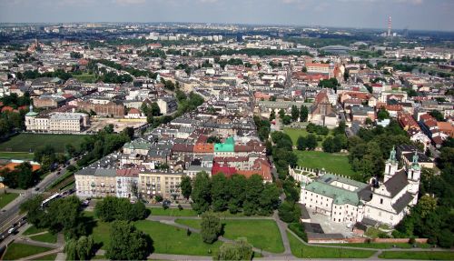 kraków poland aerial