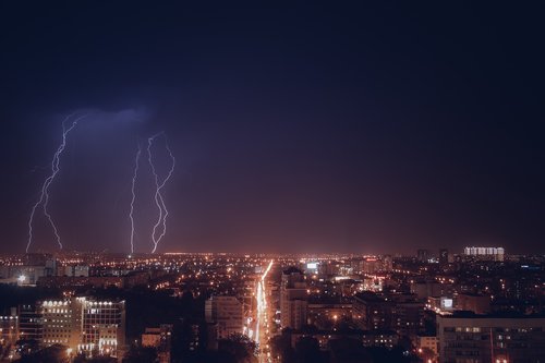 krasnodar  night  thunderstorm