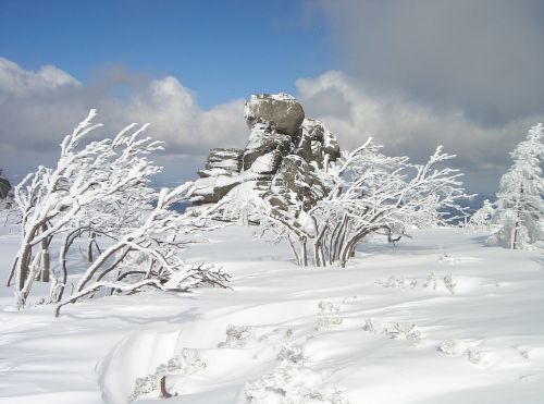 krkonoše giant mountains winter szrenica