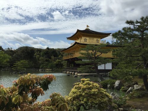 kyoto temple of the golden pavilion japan