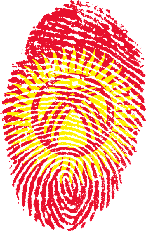 kyrgyzstan flag fingerprint