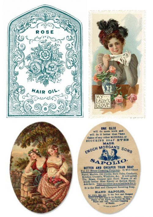 labels vintage soap
