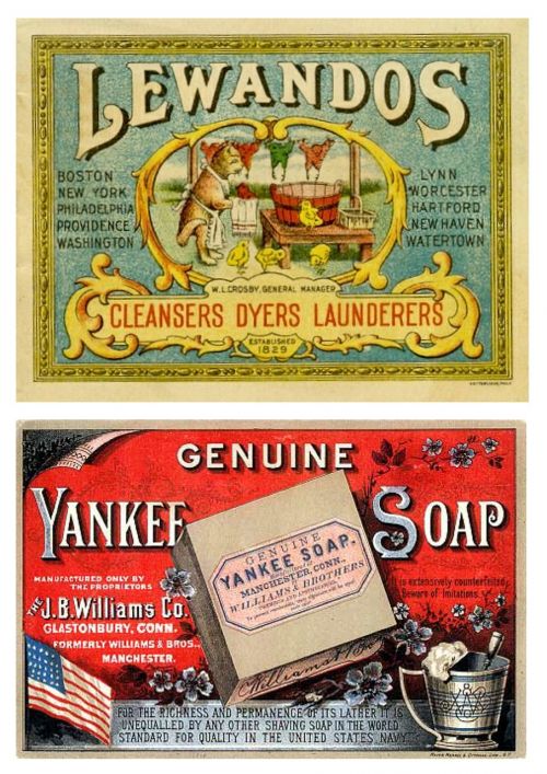 labels vintage products