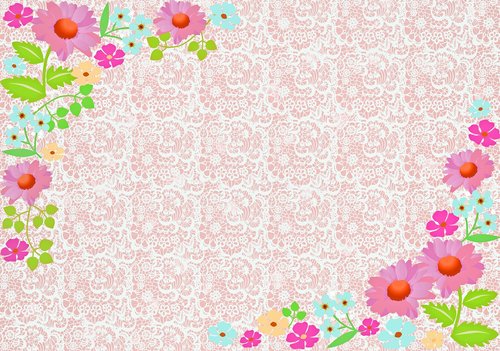 lace and floral background  scrapbooking  digital paper