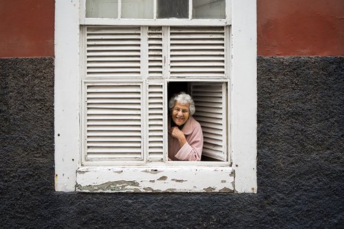 lady  window  woman
