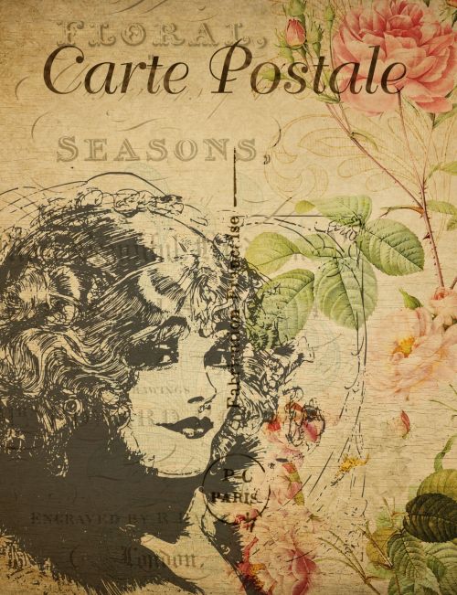 Lady On Vintage Postcard
