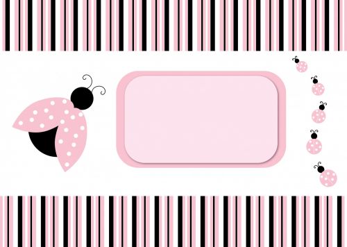 Ladybug Card In Pink