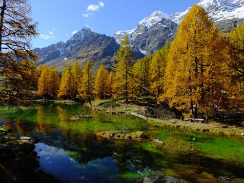 lago bleu valle d'aosta aosta valley